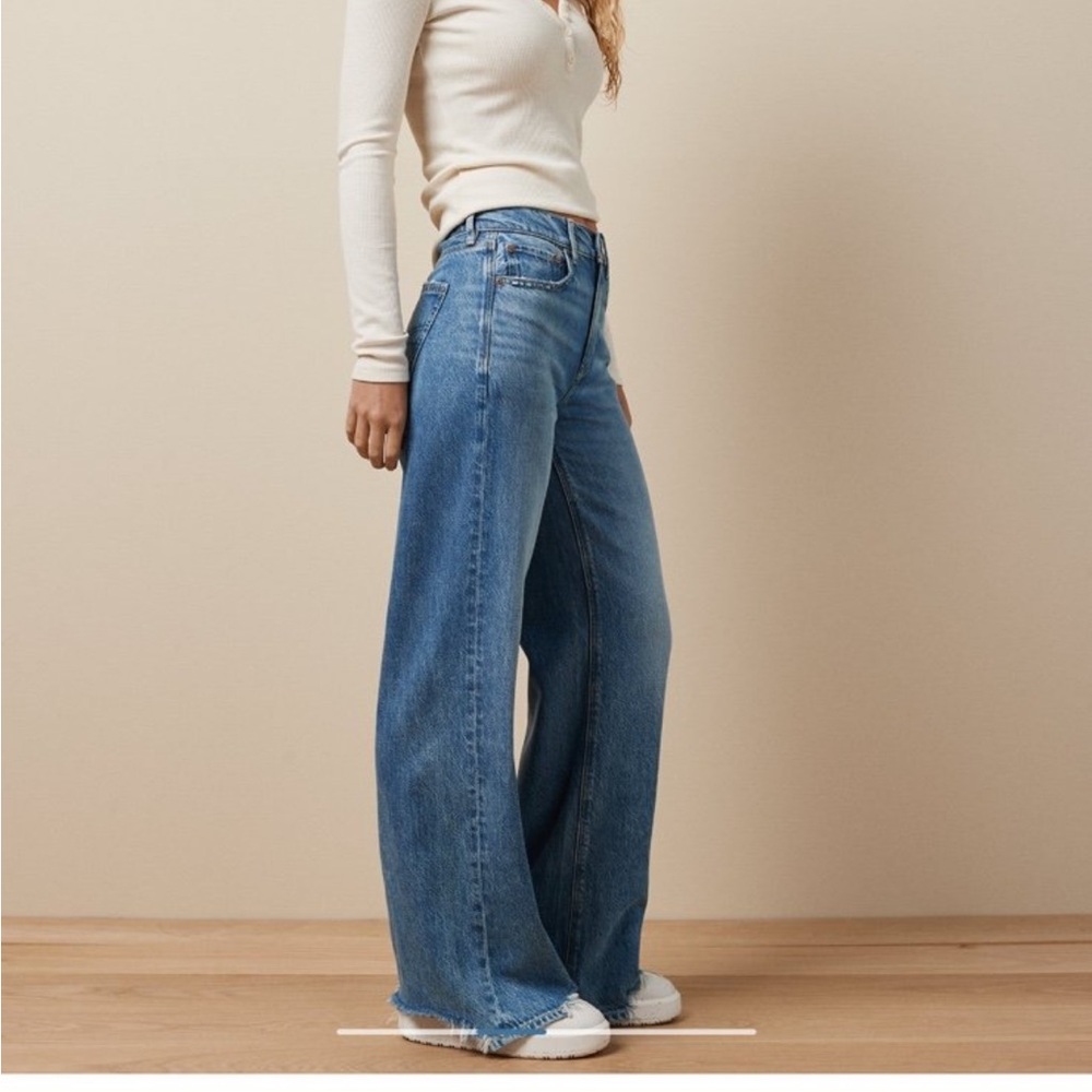American Eagle super high rise baggy wide leg jeans